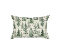Rawbmop Federe Cuscini Divano 40x40cm Foresta Fiocchi Neve Federe cuscini in Lino quadrate,cerniera invisibile,Universale Moderno Traspirante Copricuscini Divano per la Decorazione Domestica
