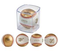 Rawlings | Duello ufficiale delle World Series 2024 Yankees contro Dodgers | WS Duello | Duello in pelle bianca/oro