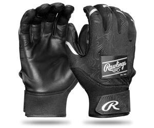 Rawlings | Guanti da battuta da baseball Clout per adulti | Nero/Nero | MED