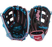 Rawlings | Guanto da baseball serie R9 | 32,4 cm | tiro destro | nero/blu Columbia blu/rosa