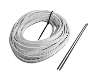 Rawlings - Kit per riallacciatura guanti da baseball e softball, lacci standard 0,5 x 182,9 cm con strumento, bianco.