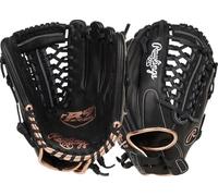 Rawlings R9 Fastpitch Softball Glove | Sizes 11.5"-13" | Multiple Styles, Guanti Donna, Web Trap-eze modificato | Nero, 12" | Utility