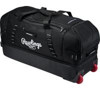 Rawlings YADI2 - Borsa per attrezzatura con ruote, per baseball/softball, colore: nero