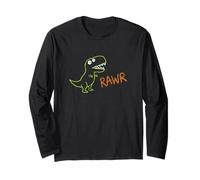 Rawr Dinosaur Kids Design per Piccoli paleontologi Maglia a Manica
