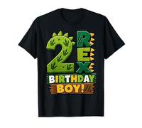 Rawr I'm 2 Two Rex Dinosaur 2nd Birthday Boy Party Maglietta