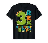Rawr I'm 3 Three Rex Dinosaur 3rd Birthday Boy Party Maglietta