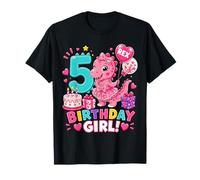 Rawr I'm 5 Five Rex Pink Dinosaur 5th Birthday Girl Party Maglietta