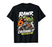 Rawr Im 6 Crushing It Since 2020 Dinosaur Monster Truck Maglietta