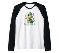 Rawr Io Sono 6 con Dinosauro per Il Sesto Compleanno Maglia con Maniche Raglan
