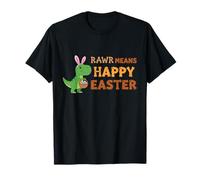 Rawr Means Happy Easter Funny T-Rex Dinosauro Orecchie da Coniglio Maglietta