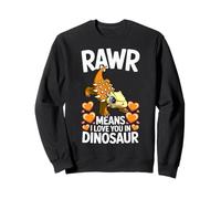 Rawr Means I Love You in Dinosaur Ankylosaurus Design Felpa