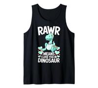 Rawr Means I Love You in Dinosaur Simpatico Tirannosauro Design Canotta
