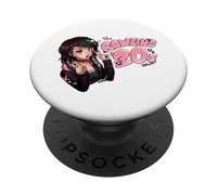 Rawring Scene Girl Emo Pink RAWR Y2K Bubble Text PopSockets PopGrip Adesivo