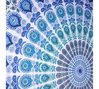 Rawyal - Arazzo Indiano Mandala a Motivo Pavone, arazzo Indiano Hippie Bohemien, da Appendere al Muro o da Usare Come copriletto
