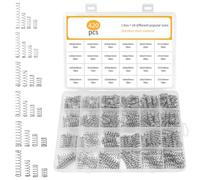 Raxfekro Set di 420 molle a compressione assortite, 24 specifiche, diametri 15-7mm, 6 diverse elasticità per molla a salto, lunghezze 10, 15, 20, 30mm