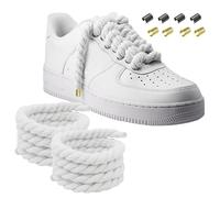 RAXLUPO 1 Paio Lacci Corda Chunky Lacci Intrecciati Rope Lace 8mm 140cm Lacci Corda Per Air Force 1 Lacci Intrecciati Lacci Grossi Scarpe Da Ginnastica, Scarpe Da Corsa, Scarpe Sportive
