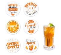 RAXLUPO 6 pezzi sottobicchieri Aperol in feltro regalo Aperol Spritz accessori sottobicchieri Aperol decorazione Aperol decorazione da tavolo per bicchieri da cocktail