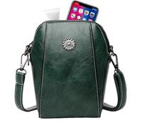 Raxove Borsa a tracolla verticale retrò per telefono cellulare, borsa per telefono cellulare, occhiali, chiavi, passaporto, lavoro, appuntamenti, shopping, viaggi, borsa a tracolla impermeabile