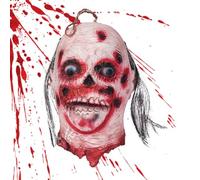 Raxove Faccia tagliata di Halloween,Accessorio per viso tagliato - Decorazione in lattice con viso sanguinoso, realistici per feste,faccia tagliata, accessorio per il viso del