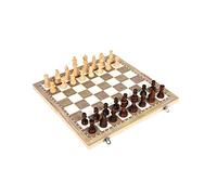 Raxove Scacchi Internazionali, Backgammon Scacchi Legno Pieghevole 3 in 1, Scacchi Legno, Tavola e Pezzi Pieghevoli, aggravamento Mente Tra Genitori e Figli