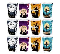 Raxove Scatola per snack per Halloween, scatola per popcorn di Halloween | Scatole per popcorn da 12 pezzi per bomboniere di Halloween,Scatole di contenitori per forniture per feste di caramelle