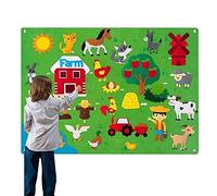 Raxove Set di tavolette in feltro, tavolette in feltro per bambini,Attività didattica sulla parete narrativa sensoriale - Primi giocattoli educativi, pannello da parete sensoriale per bambini, bambine