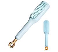 Raxove Spazzola per capelli retrattile, pettine lisciante per capelli, portatile, facile da pulire, spazzola massaggiante per tutti i tipi di capelli, pettine per lisciare i capelli