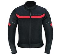RAXUS Giacca Moto Estate Uomo Storm Omologata CE, rosso, 4X-Large