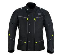 RAXUS SpeedFight Giacca da Moto Uomo Inverno 3/4 Impermeabile Omologata CE, Nero/fosforescente, M