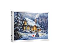 raxxa Puzzle Premium | Cozy Winter Cottage with Christmas Tree | 1000 pezzi