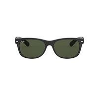 Ray-Ban 0RB2132 Occhiali, Tomaia in Gomma Nera su Nero Lucido E Verde, 55 Unisex-Adulto