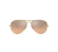 Ray-Ban 0Rb3025 - Occhiali da Sole Aviator, Unisex Adulto, Cornice Dorata, Specchio Cristallo Marrone/Rosa in Argento, 55 Mm