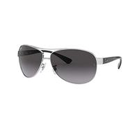 Ray-Ban 28244 Occhiali da Sole, Multicolore (Telaio: argento / nero, Lenti: grigio sfumato 003 / 8G)