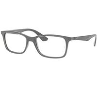 Ray-Ban 7047 Occhiali opachi trasparenti Uomo, Grigio (Grey), 56