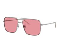 Ray - Ban Unisex Ray - Ban RB3758 ARI 004/84 Occhiali da sole Metallo Grigio Rosa Squadrata Normale