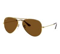 Ray-Ban Aviator Classic RB3025 001/57 Polarized, Polarizzato, Oro, Metal, Unisex occhiali da sole 62