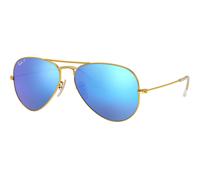 Ray-Ban Aviator Flash Lenses RB3025 112/4L Polarized, Polarizzato, Oro, Metal, Unisex occhiali da sole 58