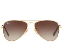 Ray-ban Aviator Junior Rj 9506s Occhiali Da Sole Bambino Oro Pilot Marrone 50mm
