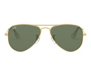 Ray-ban Aviator Junior Rj 9506s Occhiali Da Sole Bambino Oro Pilot Verde 50mm