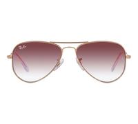 Ray-ban Aviator Junior Rj 9506s Occhiali Da Sole Unisex Acciaio Pilot Viola 50mm