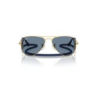 Ray-ban Aviator Junior Rj 9506s Occhiali Da Sole Unisex Oro Pilot Blu 52mm