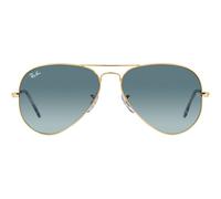 Ray-ban Aviator Large Metal Rb 3025 Gradient Occhiali Da Sole Unisex Oro Pilot Blu 55mm