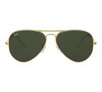Ray-ban Aviator Large Metal Rb 3025 Occhiali Da Sole Unisex Oro Pilot Verde 55mm