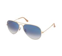 Ray - Ban Unisex Ray - Ban RB3025 AVIATOR 001/3F Occhiali da sole Metallo Oro Blu Pilot Normale