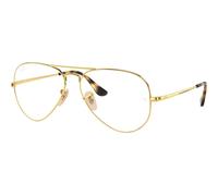 Ray - Ban Unisex Ray - Ban RX6489 AVIATOR 2500 Montature da vista Metallo Oro Trasparente Pilot Normale