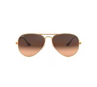 Ray - Ban Unisex Ray - Ban RB3025 AVIATOR 9001A5 Occhiali da sole Metallo Marrone Rosa Pilot Normale