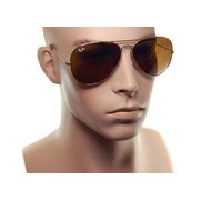 Ray-Ban Aviator Rb3025 001/33 62mm XL Uomo Sole Arista Oro B-15 Marrone Nuovo