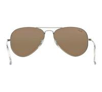 Ray - Ban Unisex RB3025 AVIATOR 019/Z2 Occhiali da sole Metallo Argento Marrone Pilot Normale
