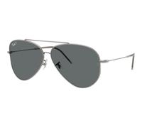 Ray-Ban Aviator Reverse RBR0101S 004/81 Polarized, Polarizzato, Argento, Metal, Unisex occhiali da sole 59