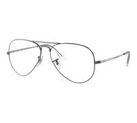 Ray-Ban Aviator RX6489 2502, Argento, Metal, Unisex occhiali 55